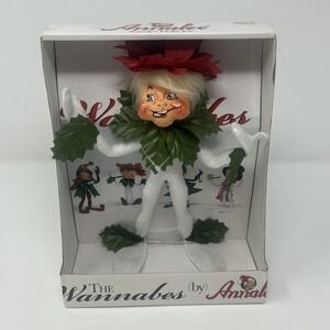 NIB Annalee 9" Wannabe A Poinsettia Elf Dressed As Flower 2009
